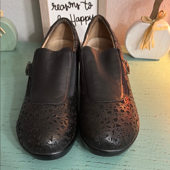 Alegria Shoes - Alegria Black Leather Slip-On